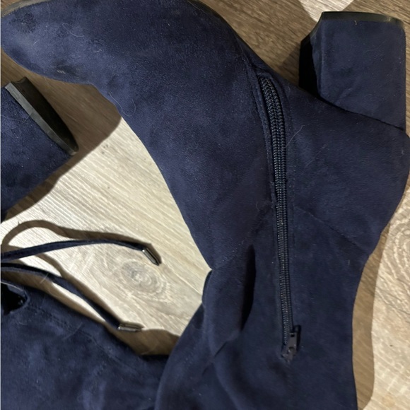 Blue over-the-knee boots. Size 7.5 or 38. - Picture 3 of 5
